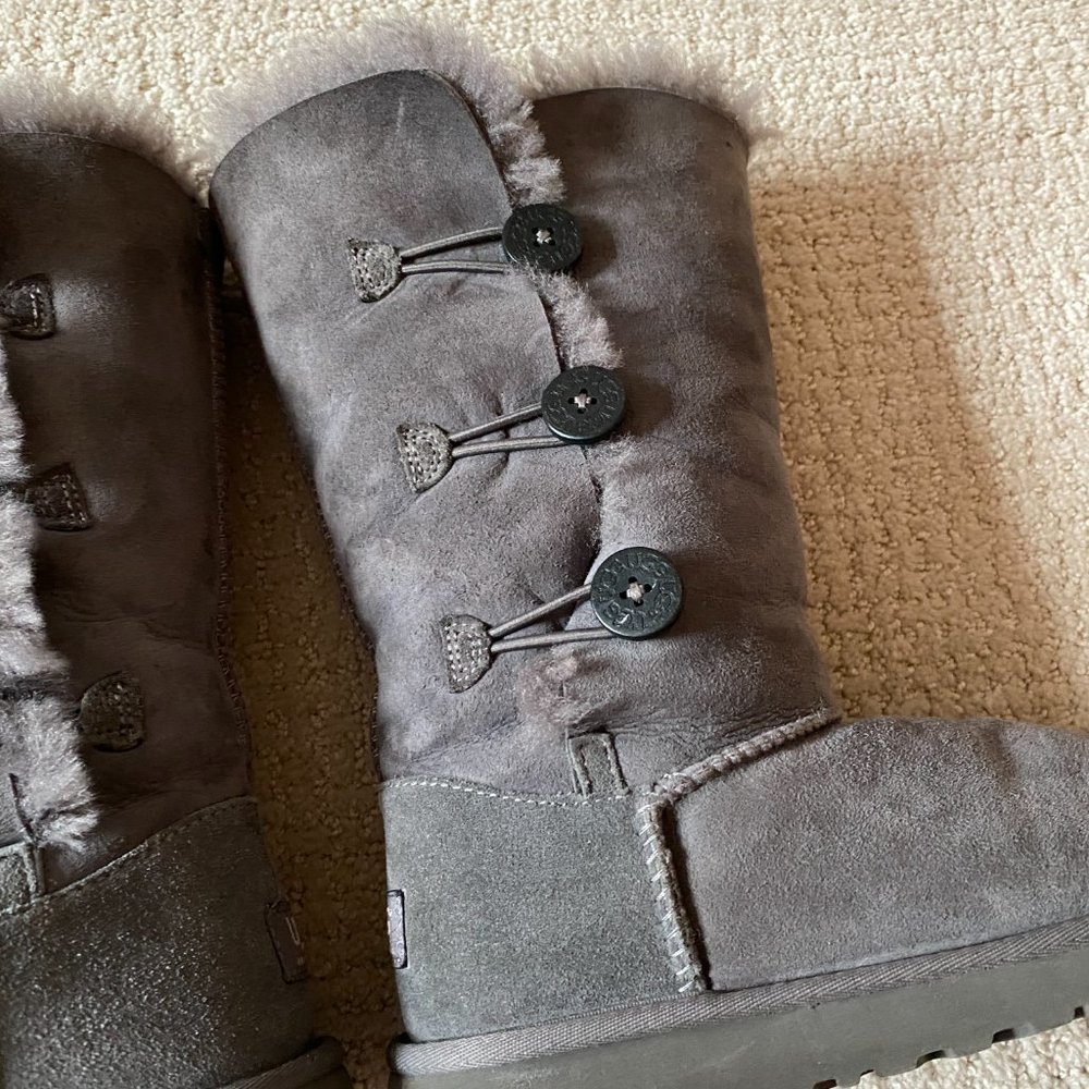 Ugg Grey Bailey Button Triplet Boot - image 6